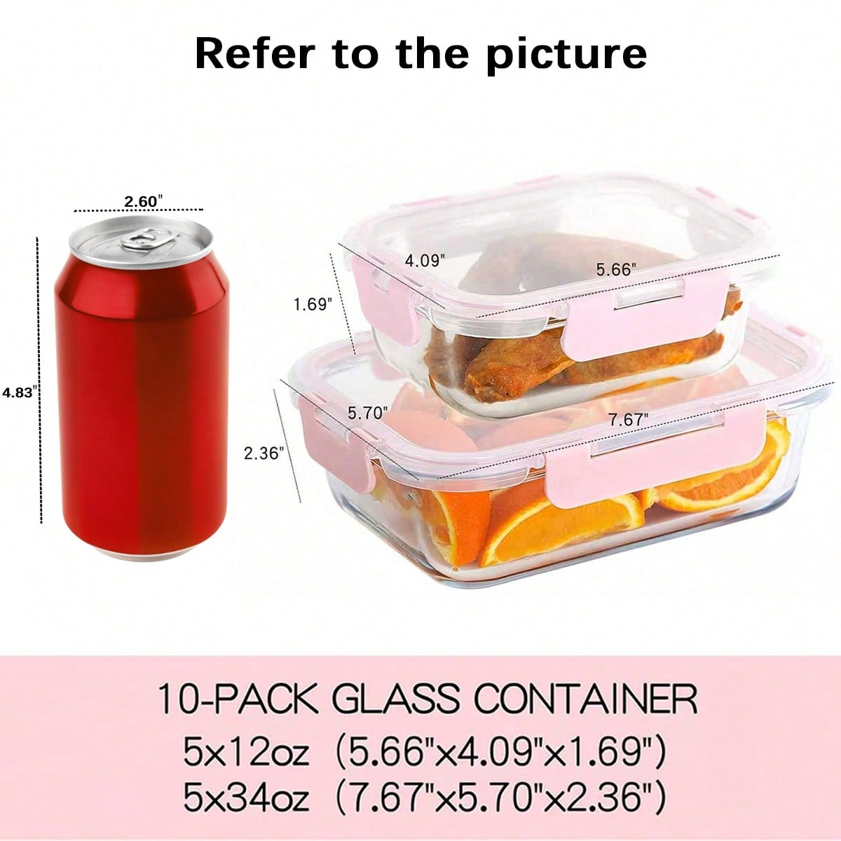10 Pack Glass Meal Prep Contai - Meal Prep Glass Containers Oven Safe recension och pris
