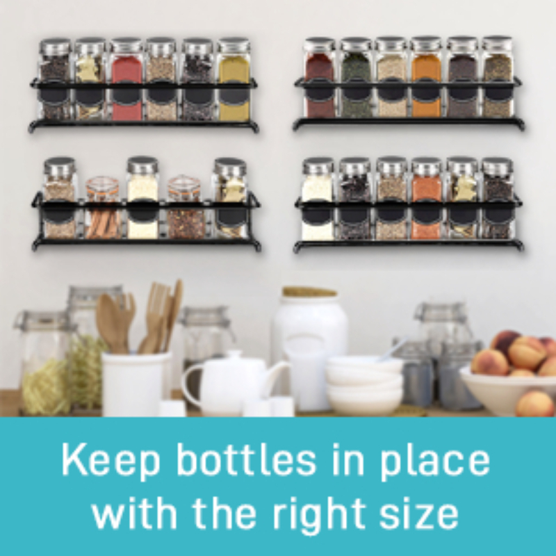 2PCS Kitchen Spice Rack Metal  - Spice Jar Labels recension och pris