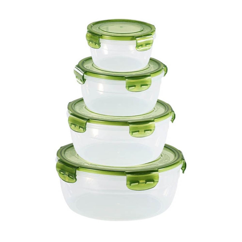 1/4Pcs Safe Plastic Round Stor - Meal Prep Glass Containers Oven Safe recension och pris