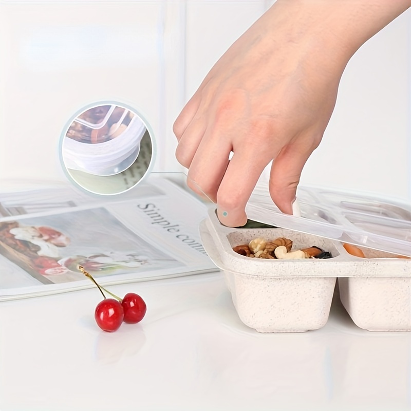 3pcs Bento Snack Boxes with Li - Meal Prep No Microwave recension och pris