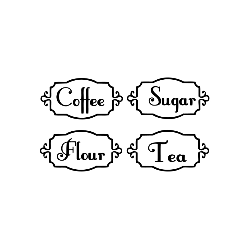 Kitchen Labels , Set of 4 kitc - Spice Jar Labels recension och pris