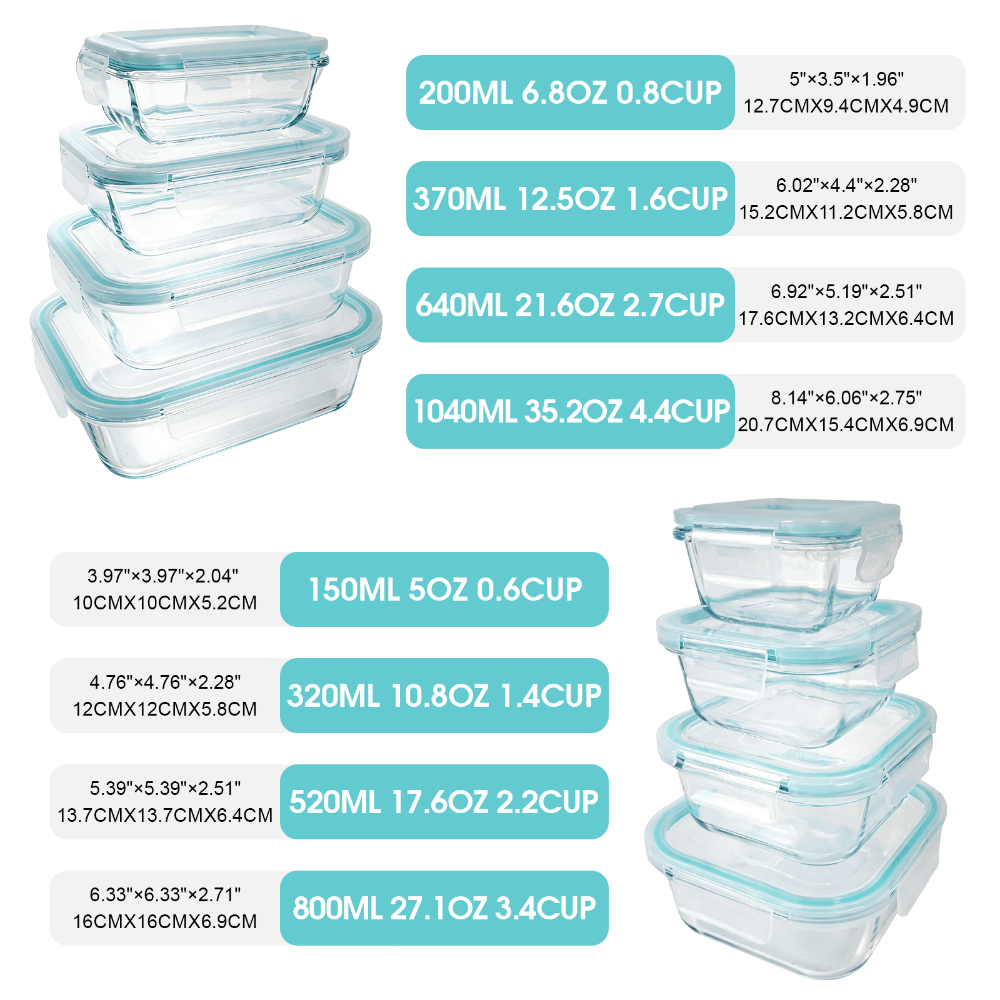 Glass Food Storage Containers  - Meal Prep Glass Containers Oven Safe recension och pris
