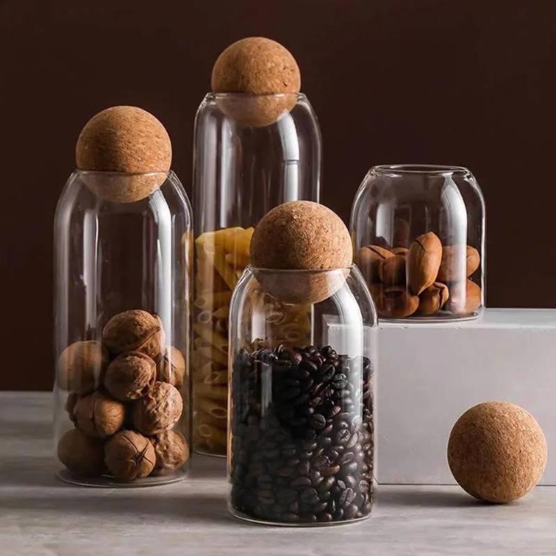 Glass Storage Jars with Ball C - Spice Jar Labels recension och pris