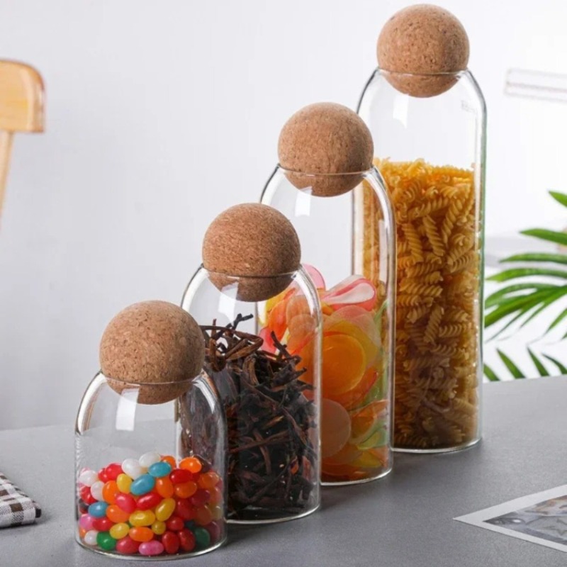 Glass Storage Jars with Ball C - Spice Jar Labels recension och pris