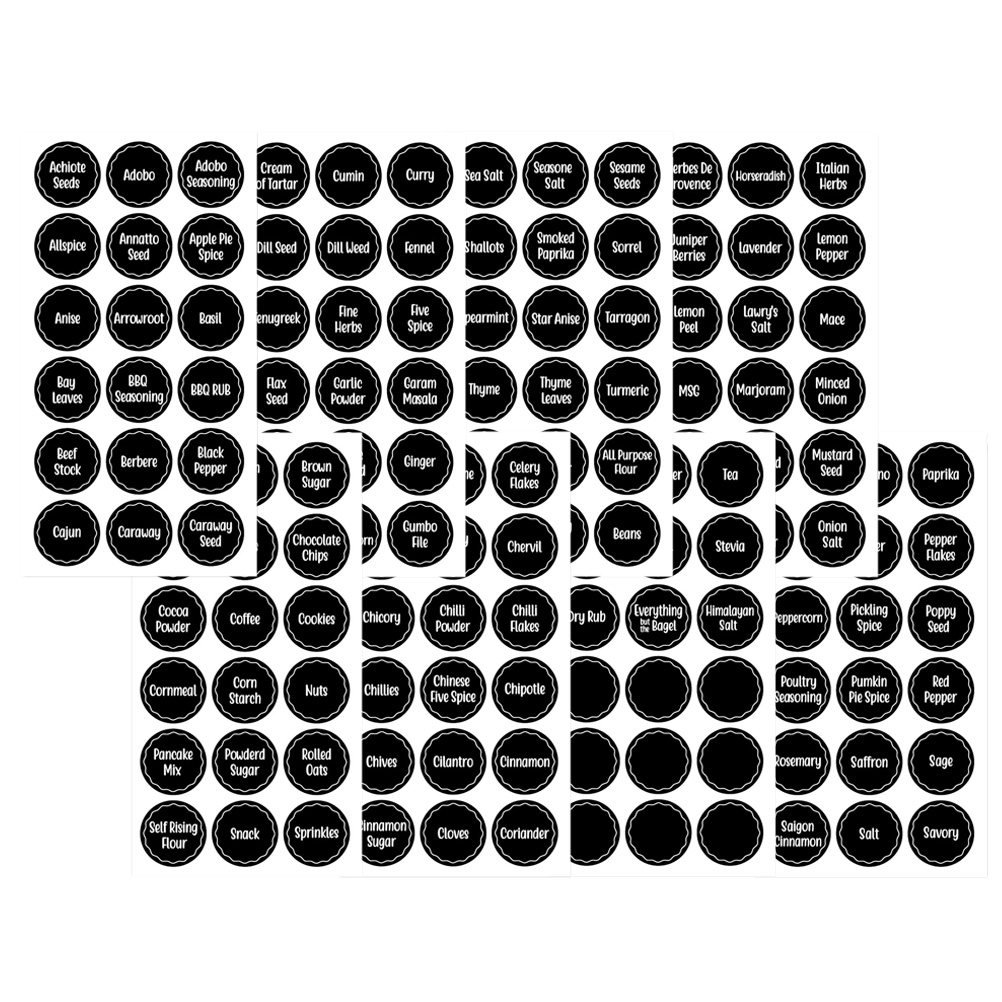 144Pcs Premium Spice Name Stic - Spice Jar Labels recension och pris