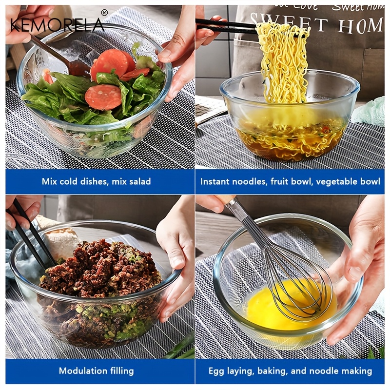 1PCS Deep Mixing Bowl - Heavy- - Meal Prep Glass Containers Oven Safe recension och pris