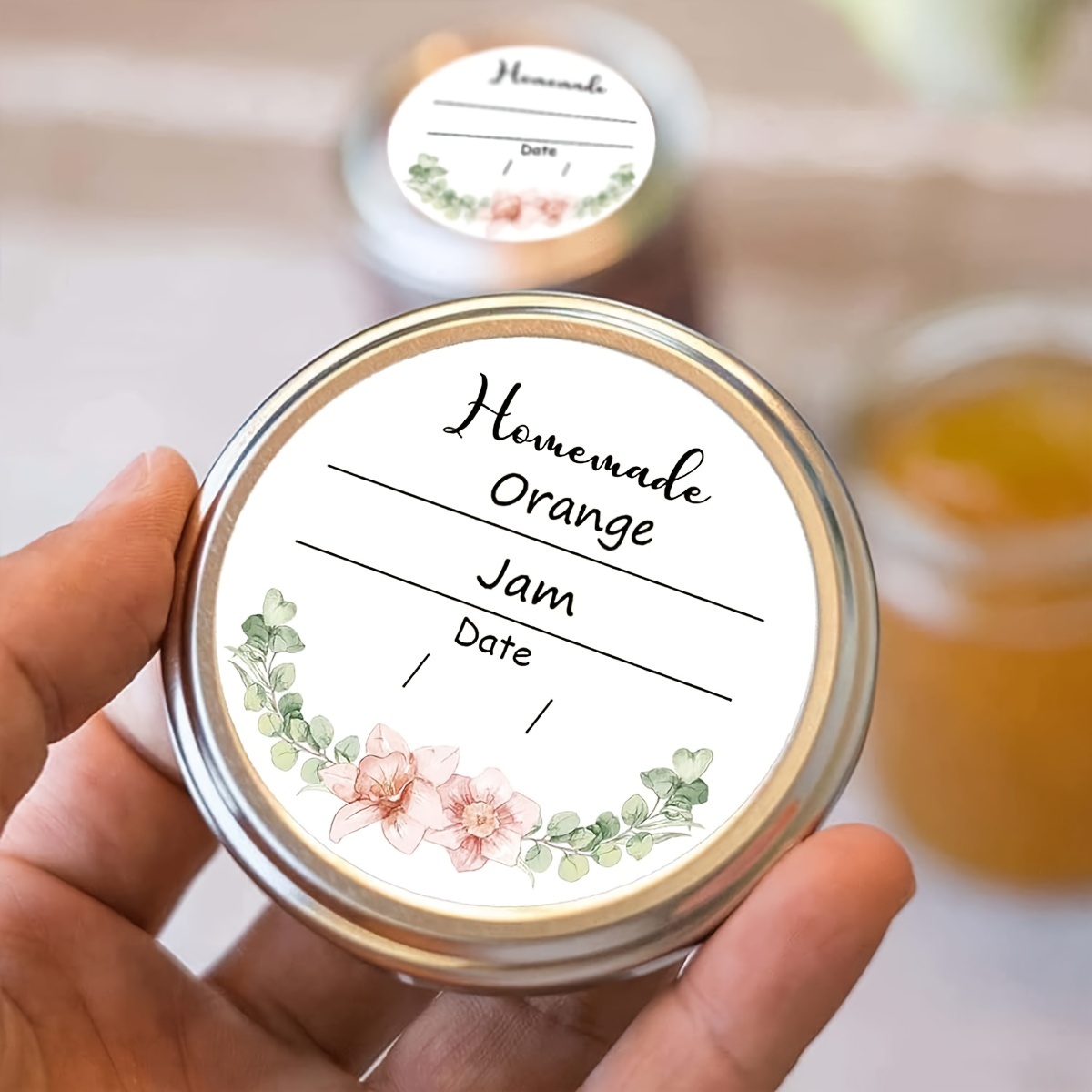 Watercolor Floral Canning Labe - Spice Jar Labels recension och pris