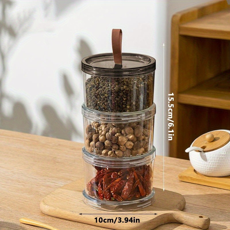 Three-Layer Round Spice Storag - Spice Jar Labels recension och pris