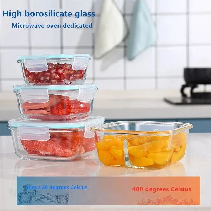 Glass Fresh-Keeping Box High B - Meal Prep Glass Containers Oven Safe recension och pris
