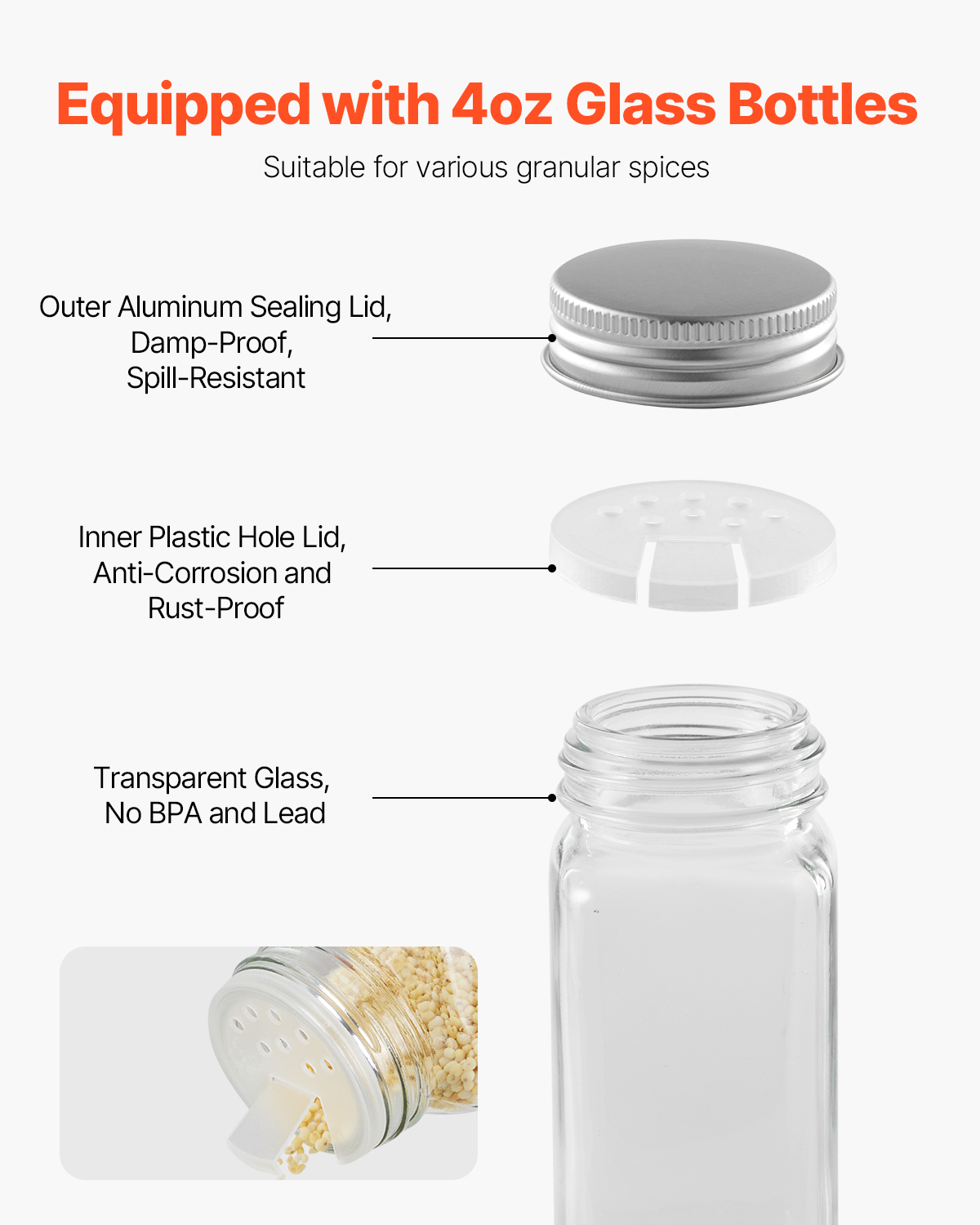 SucceBuy Spice Rack Organizer  - Spice Jar Labels recension och pris