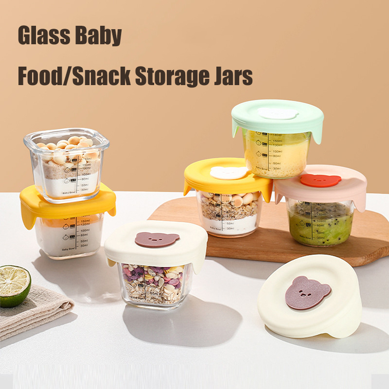 180ml Glass Baby Food Storage  - Meal Prep Glass Containers Oven Safe recension och pris