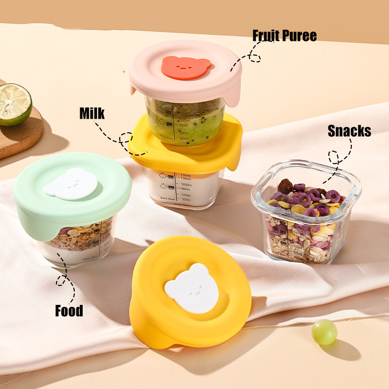 180ml Glass Baby Food Storage  - Meal Prep Glass Containers Oven Safe recension och pris