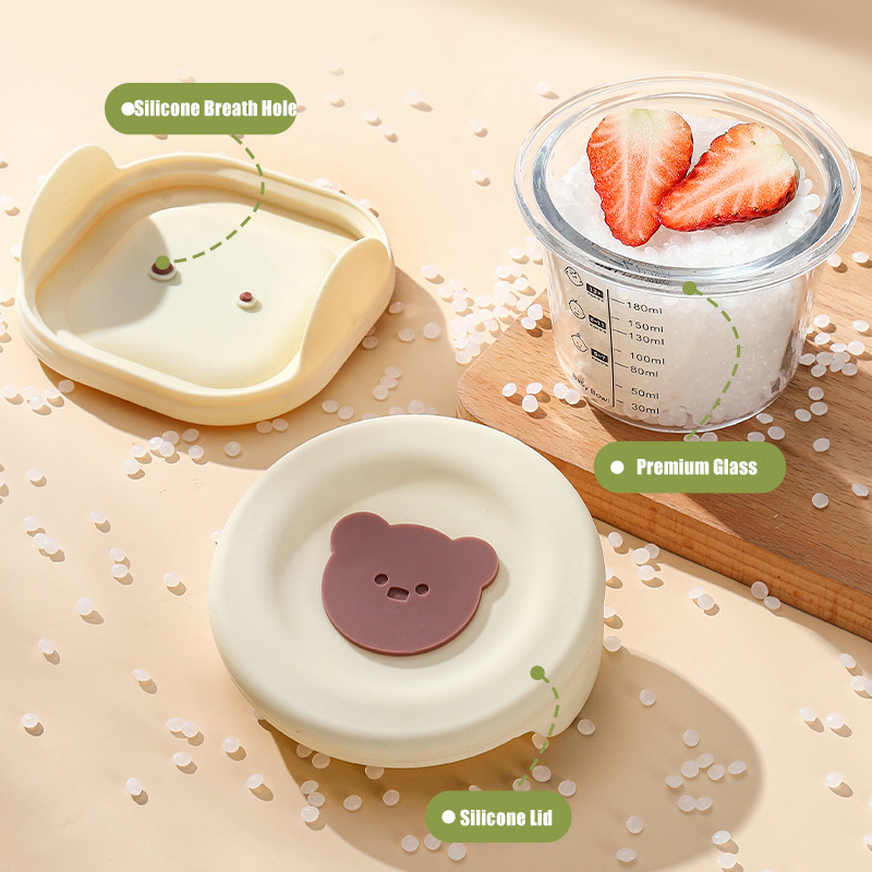 180ml Glass Baby Food Storage  - Meal Prep Glass Containers Oven Safe recension och pris