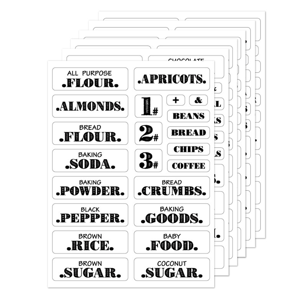 132pcs Kitchen Food Stickers W - Spice Jar Labels recension och pris