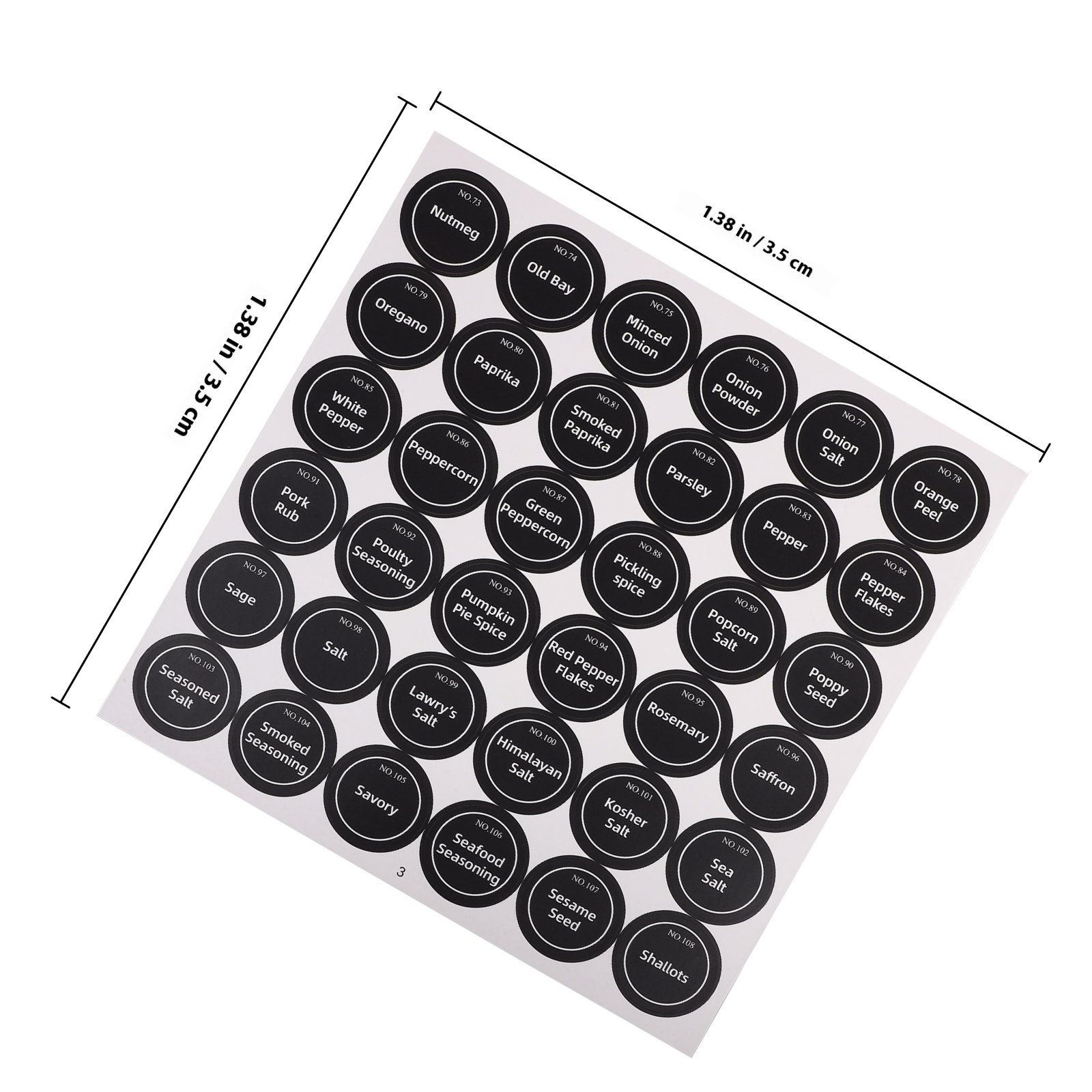 20Sheets Black Waterproof Roun - Spice Jar Labels recension och pris
