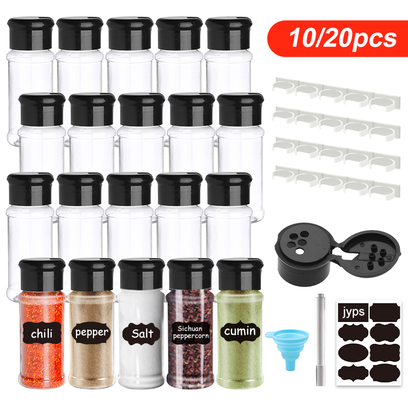5/10/15/20PC 3.3oz/100ml Empty - Spice Jar Labels recension och pris