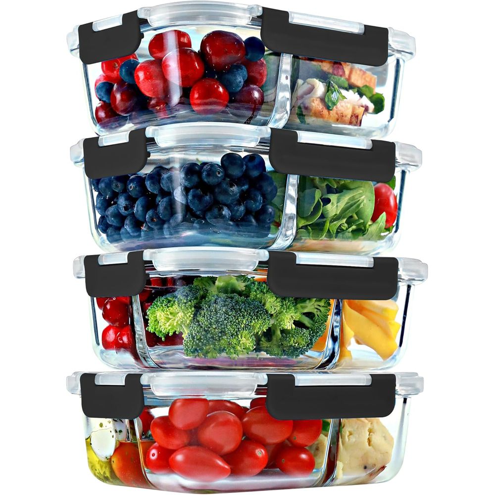 Meal Prep Containers, 2 & 3 Co - Meal Prep Glass Containers Oven Safe recension och pris